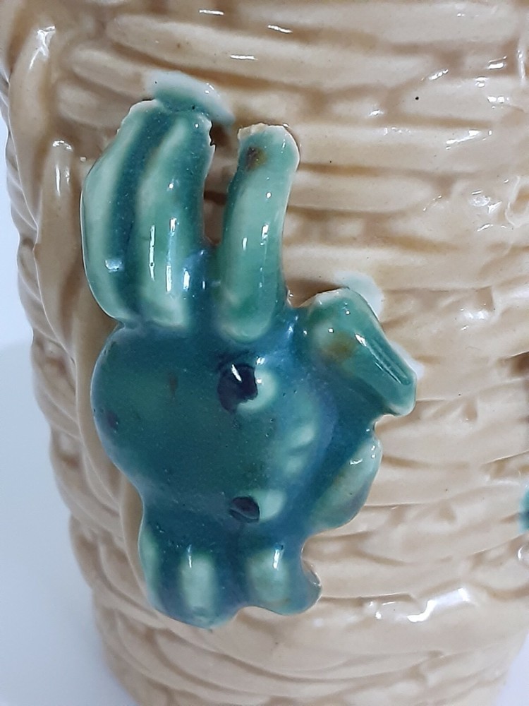 Ceramic Planter Coiled Rope With Crawling Crabs 6"