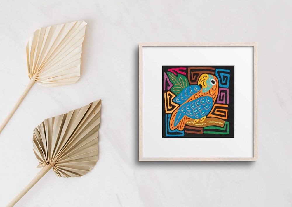 Multicolor Orange And Blue Molita