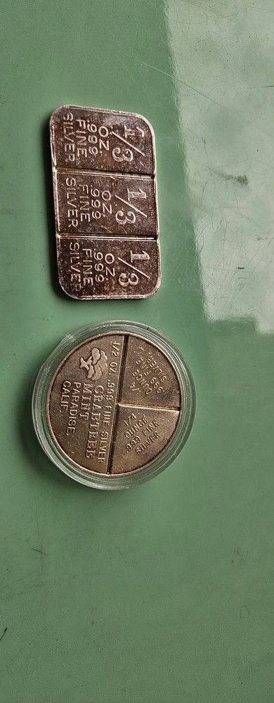 2x Vintage Silver Divisible Coins