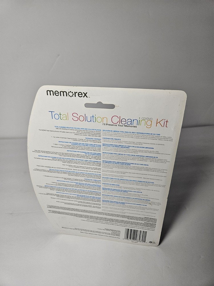 Memorex Total Solution Cleaning Kit CD/DVD Cleaner New Sealed