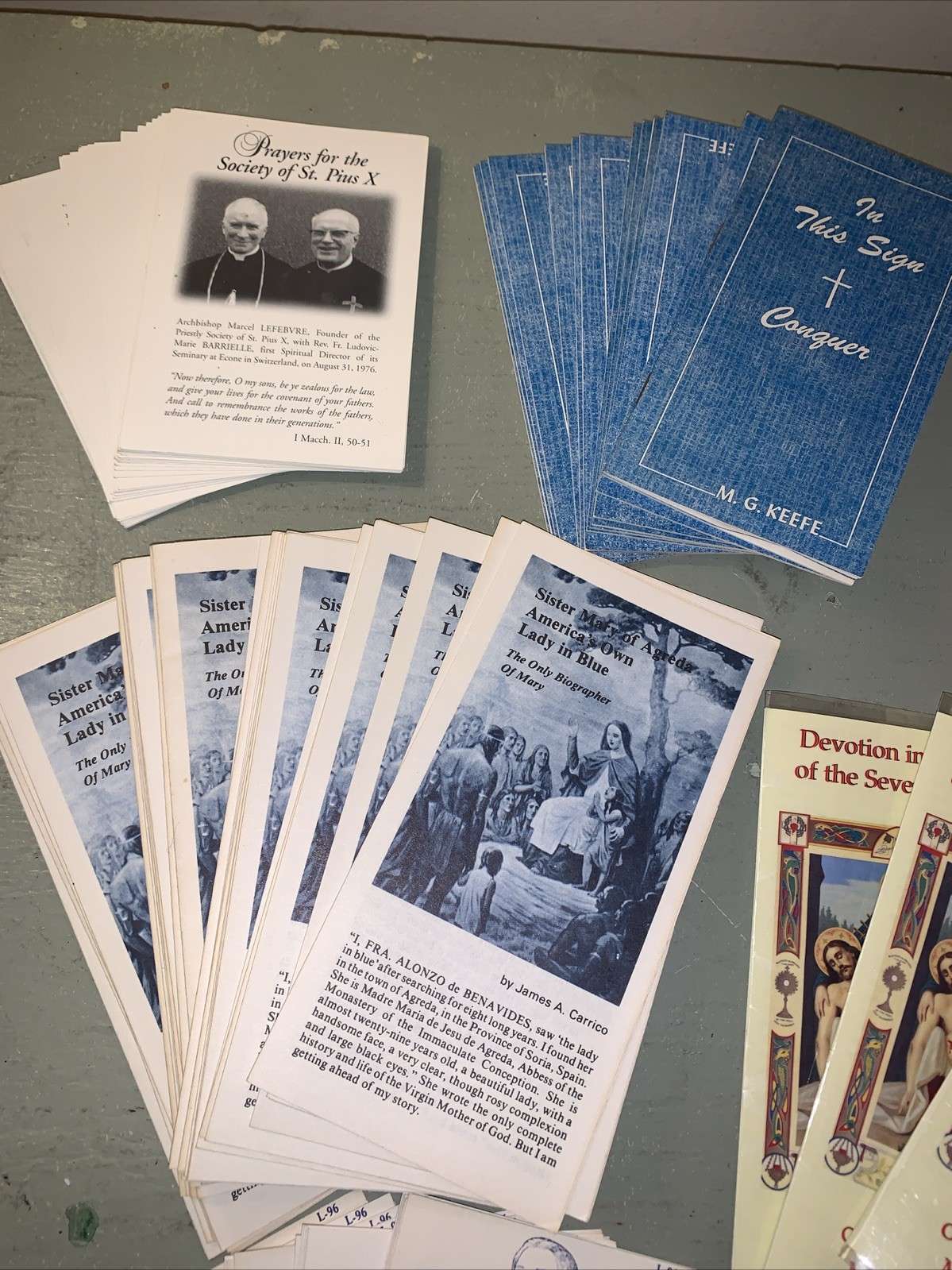 VTG Catholic Holy Cards Pamphlets Pre-Vatican Rosary Devotions SSPX