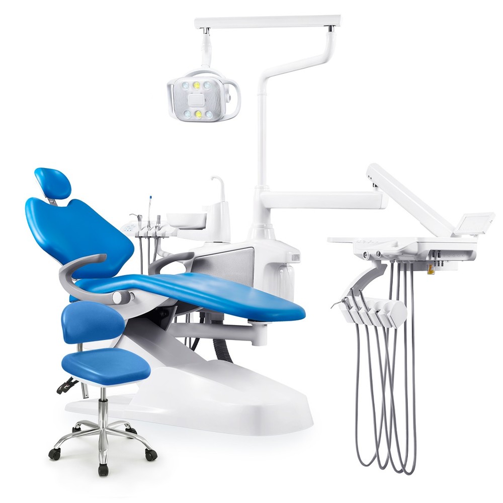 FDA Dental Chair Unit Computer Controlled DC Motor Hard Leather+Stool Kit/Sensor
