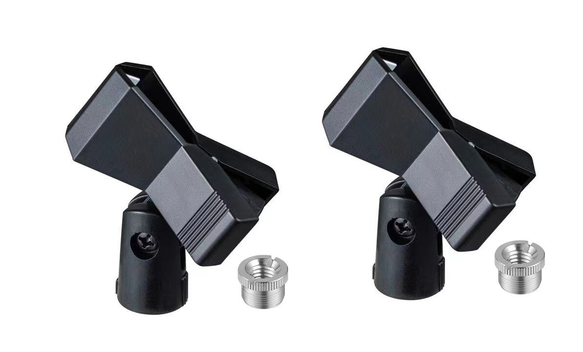 2 Pack Universal Microphone Clip Holder