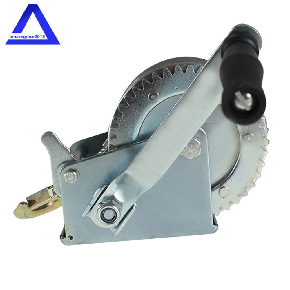 1600lbs Hand Winch Boat Winch Hand Crank Winch W/10m (32ft) Cable Manual Winches