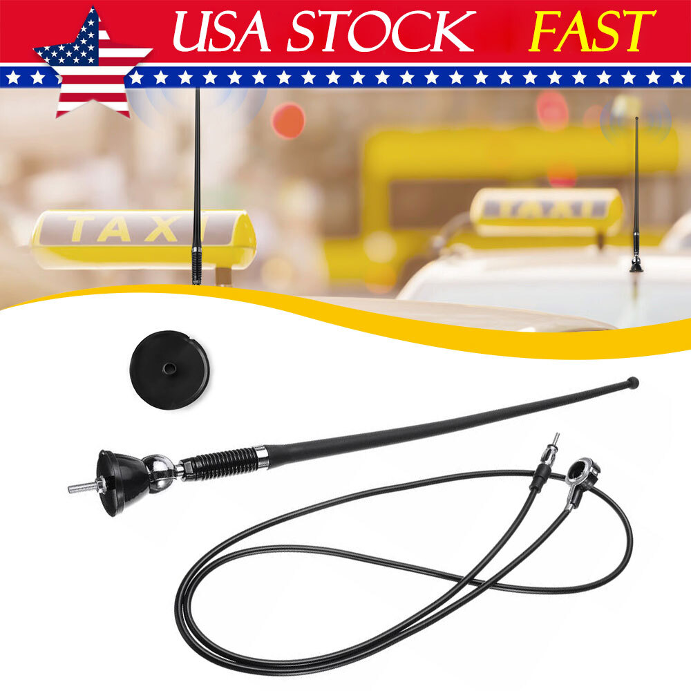 16" Universal Mount Swivel Base Car Radio AM/FM Amplified Signal Aerial Antenna