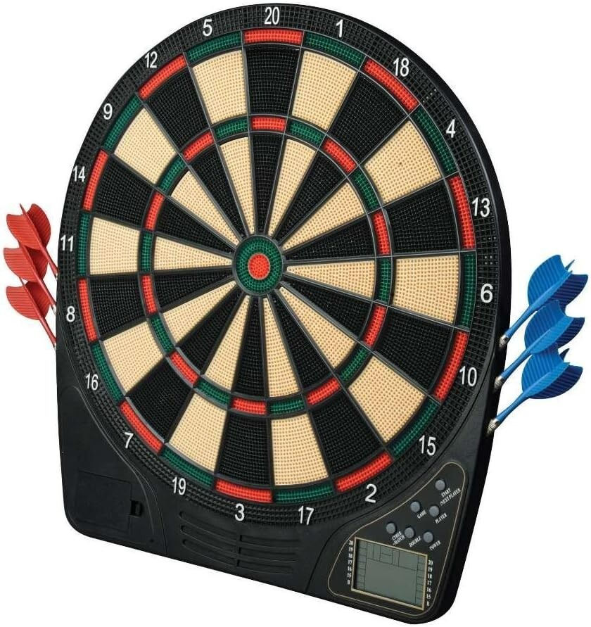 Compact Electronic Dartboard with 12 Darts & Engaging Sound Effects - Easy Setup