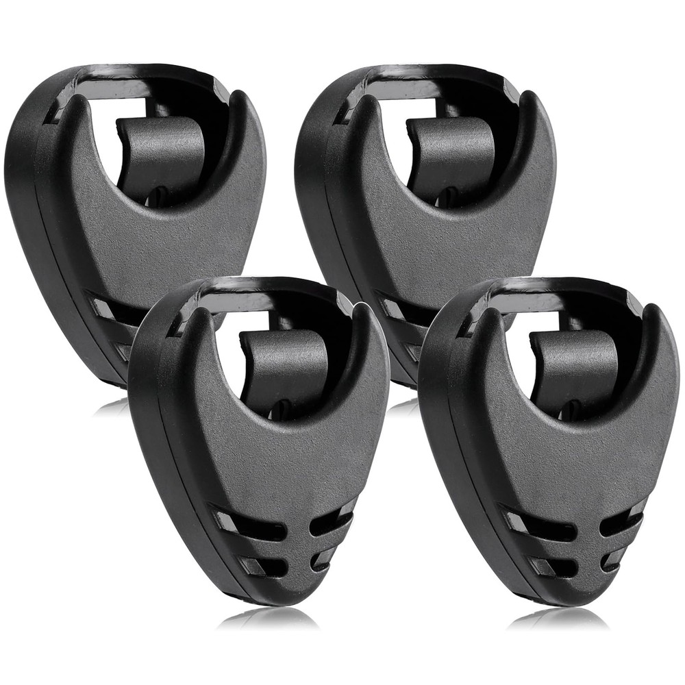 4Pack Easy Guitar Pick Holder Stick-On Plastic Guitar Pick Case w/ Adhesive Back