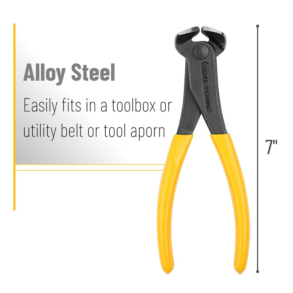Bates- Nail Puller, Yellow, Remover Tool, Cutting 7", 1 Pack, Yellow
