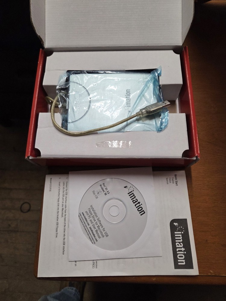 Vintage 2003 New NOS Imation USB Floppy Drive Sealed PC / Mac