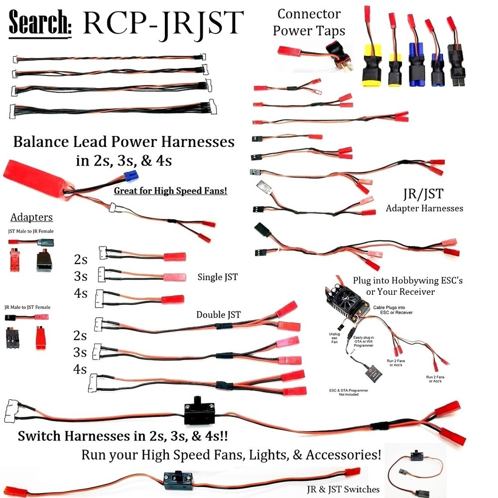 RCP XT90 Series Plug No Wire Doubles Battery Voltage