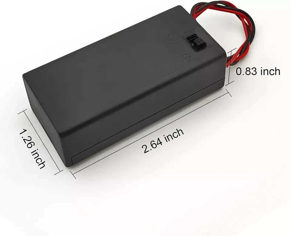 2PACK 9V Battery Holder,9V Holder with Switch,9 Volt Holder...