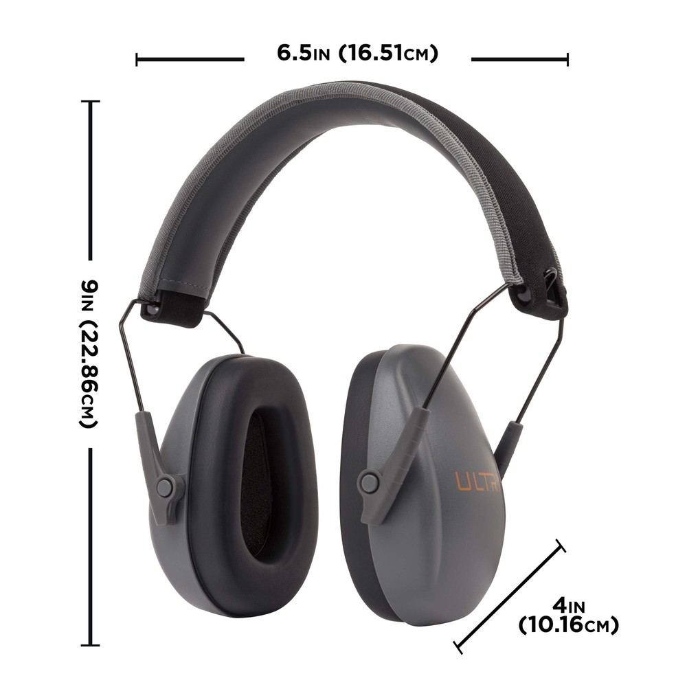ULTRX™ Slim Profile Passive Earmuff, Gray
