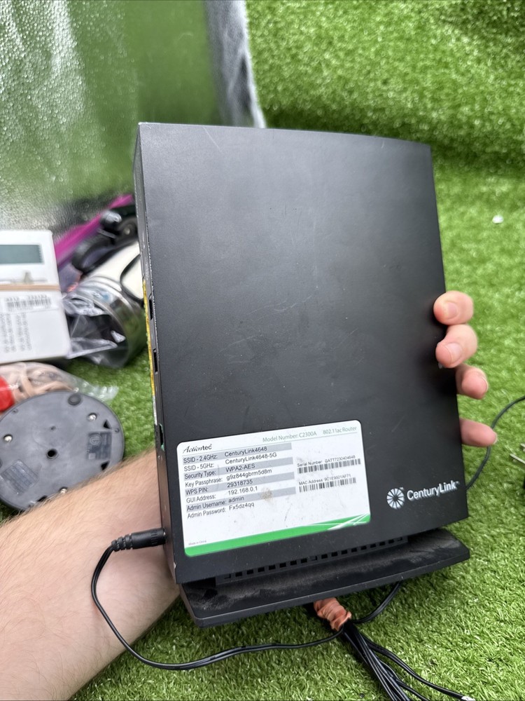 Actiontec C2300A Black Bonded Powered Modem Gateway Router for CenturyLink. o