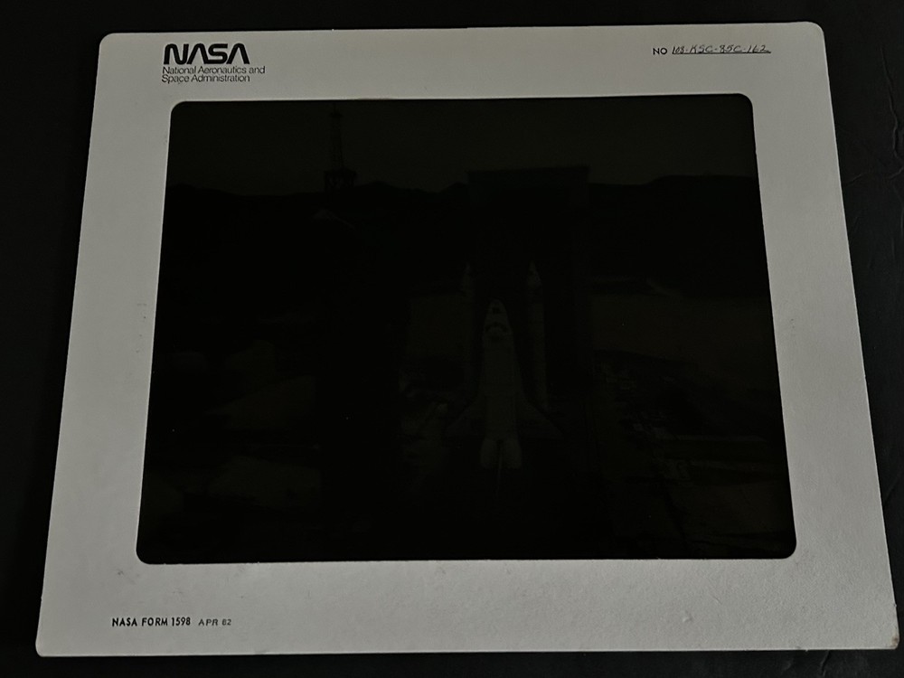 1985 NASA KSC Space Shuttle Enterprise Vandenberg CA Presentation Transparency