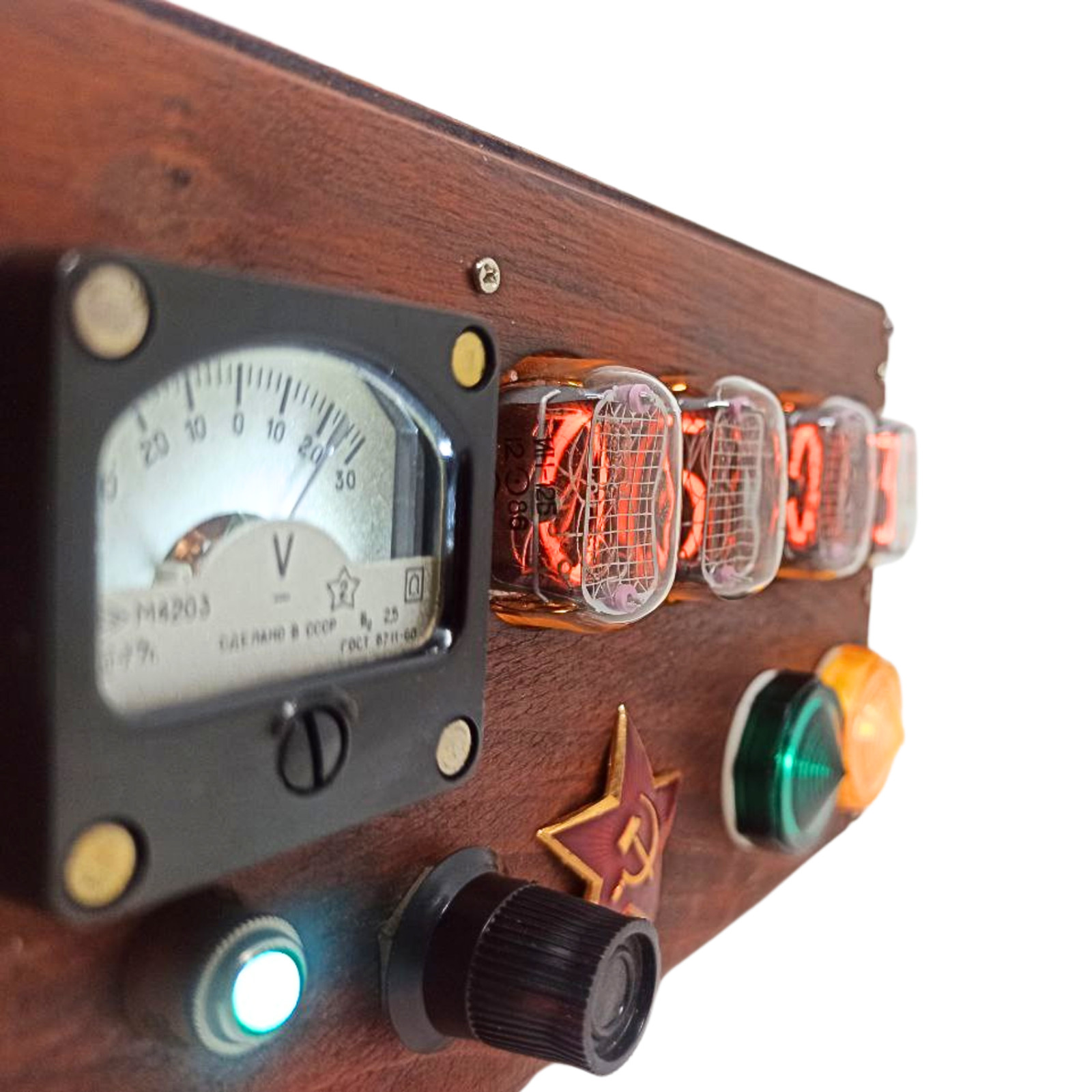 Metro 2033 Game Nixie Tube Table Clock with IN-12 Tubes Steampunk - Apocalypse