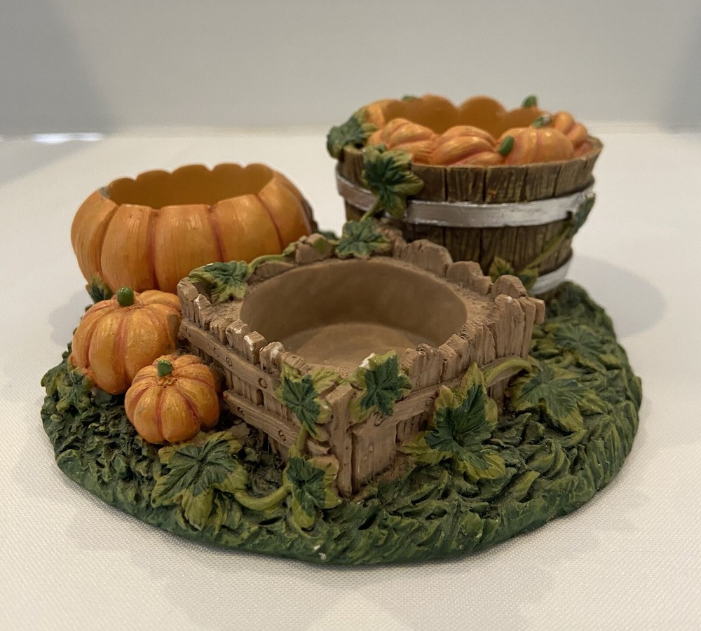 Vintage 3 Tea light Pumpkin Candle Holder.