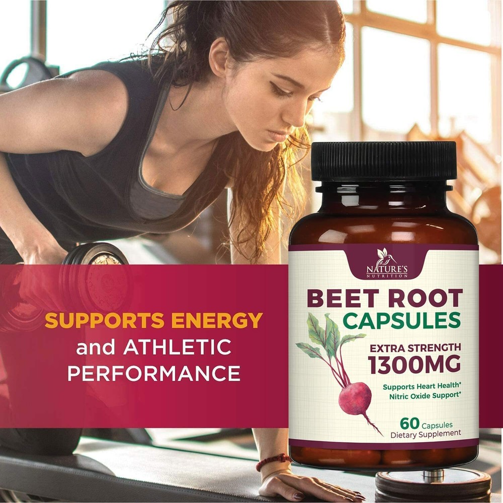 Beet Root Capsules 1300mg Beetroot Powder Extract
