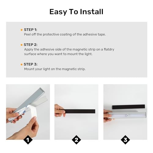 3 Pack Motion Sensor RV Step Lights, 10 LED Battery Operated 7.5 White light