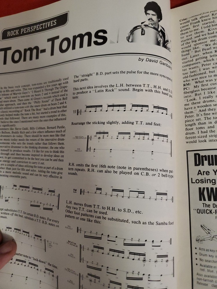 Peter Criss KISS Modern Drummer 1981 Rare