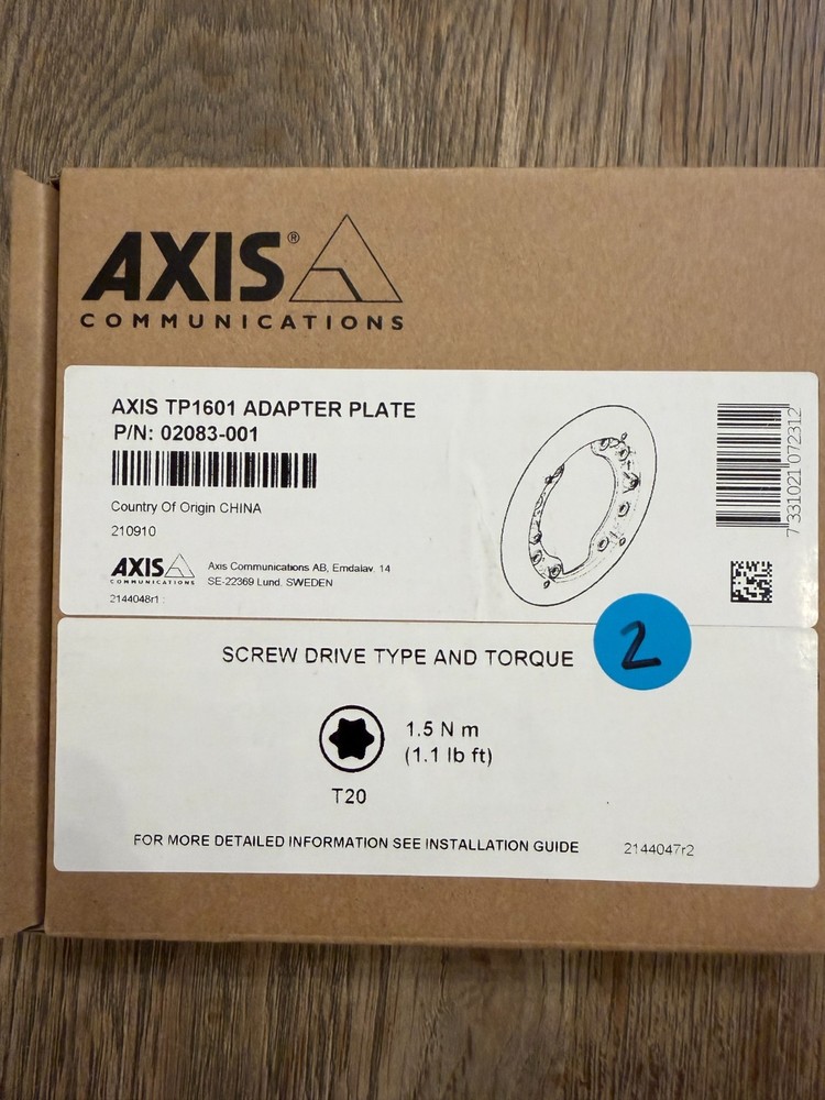 AXIS TP1601 Adapter Plate