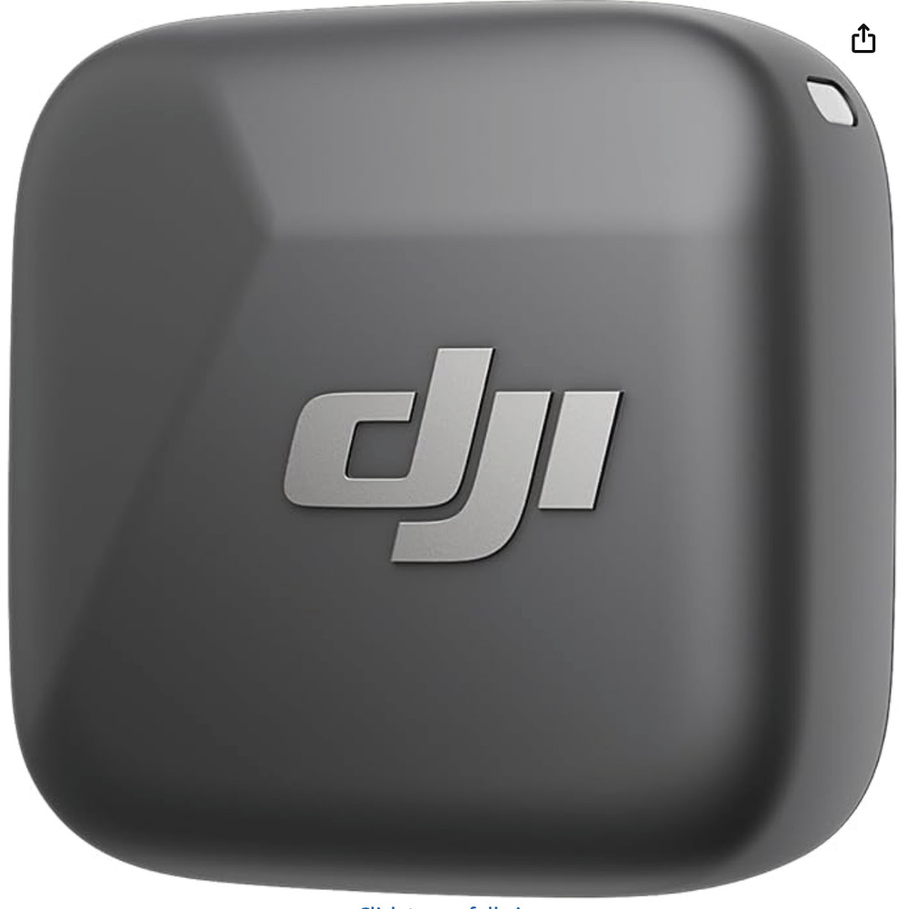 DJI Mic Mini Transmitter Infinity Black Ultralight Wireless Lavalier Microphone