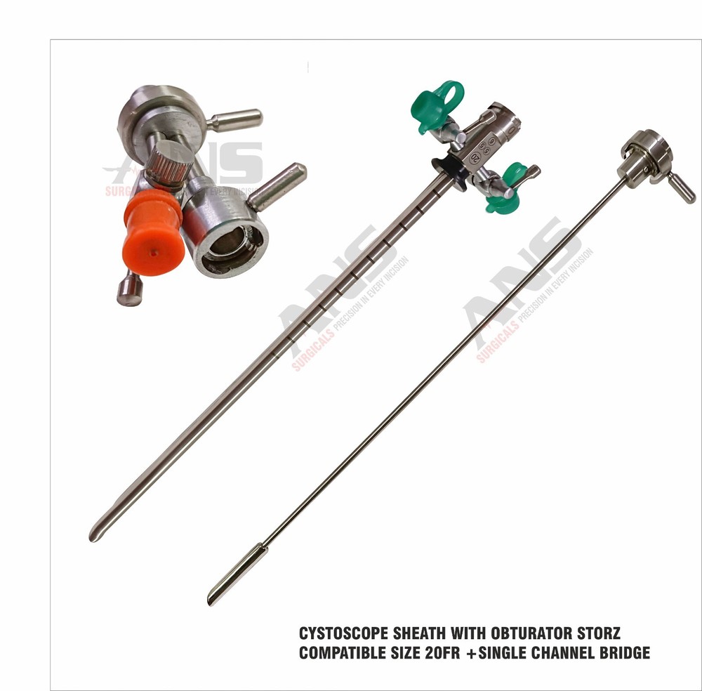 ANS Cystoscopy Sheath With Obturator 20Fr + Single Channel Bridge