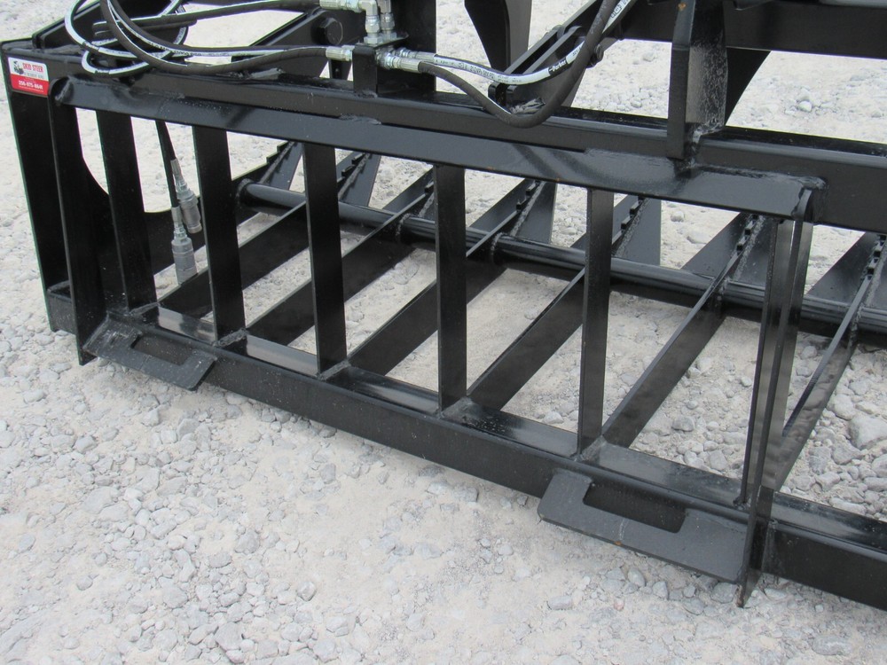 60" Root Grapple Bucket and 48" Long Pallet Forks Attachment Combo Quick Attach