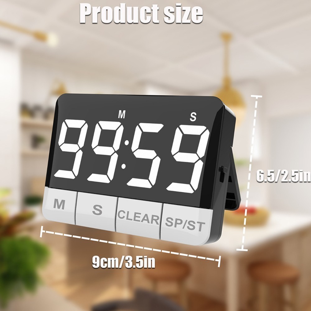 Countdown Timer for Kitchen and Student Use Magnetic and Portable Design