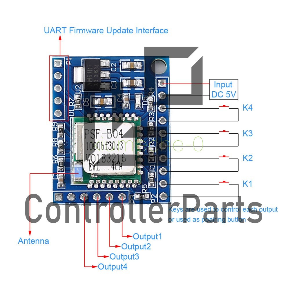 DC 5V 4 Channel Wireless WIFI Transceiver Module IoT Remote Controller APP