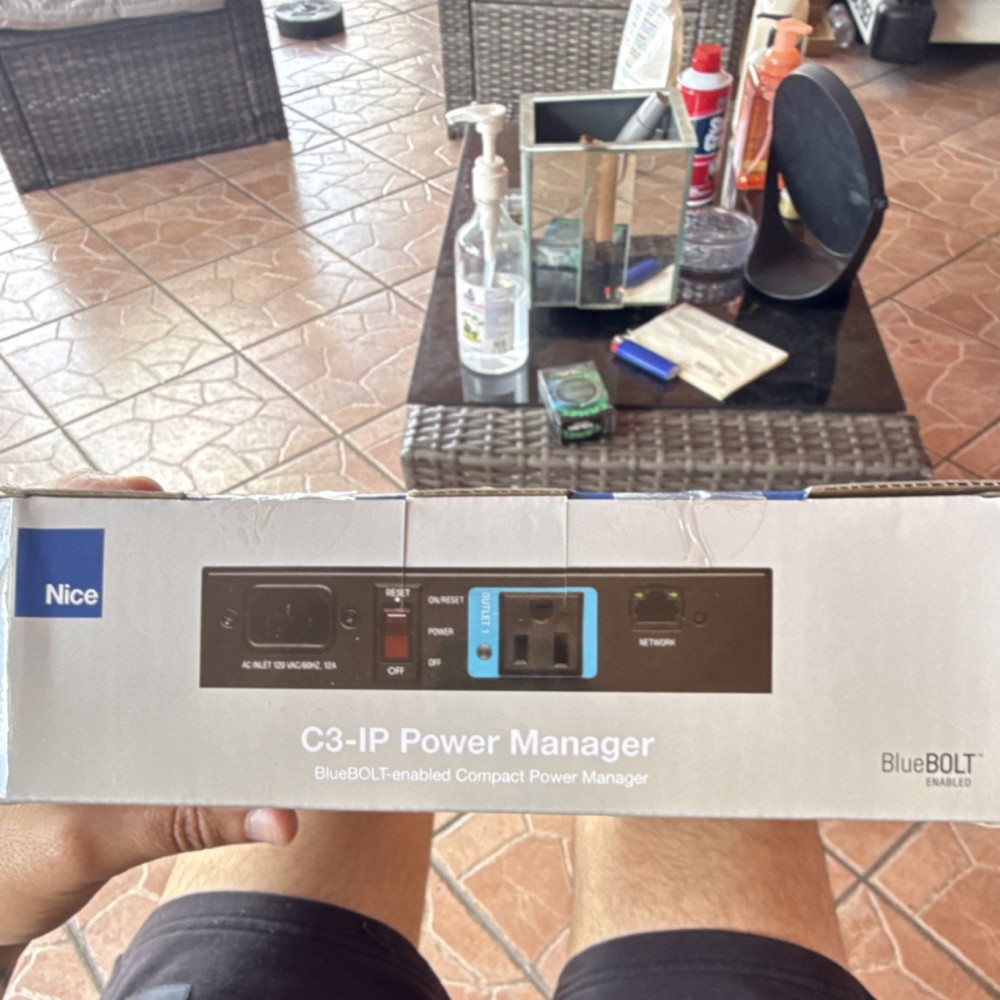 Nice C3-IP Power Manager BlueBOLT 3 Outlets Protection Tech 120V