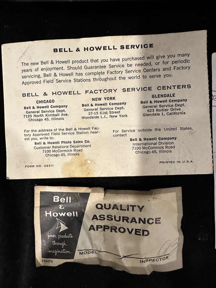 Vintage Bell & Howell Auto Load Projector Model 256 8mm Tested Works Needs Bulb