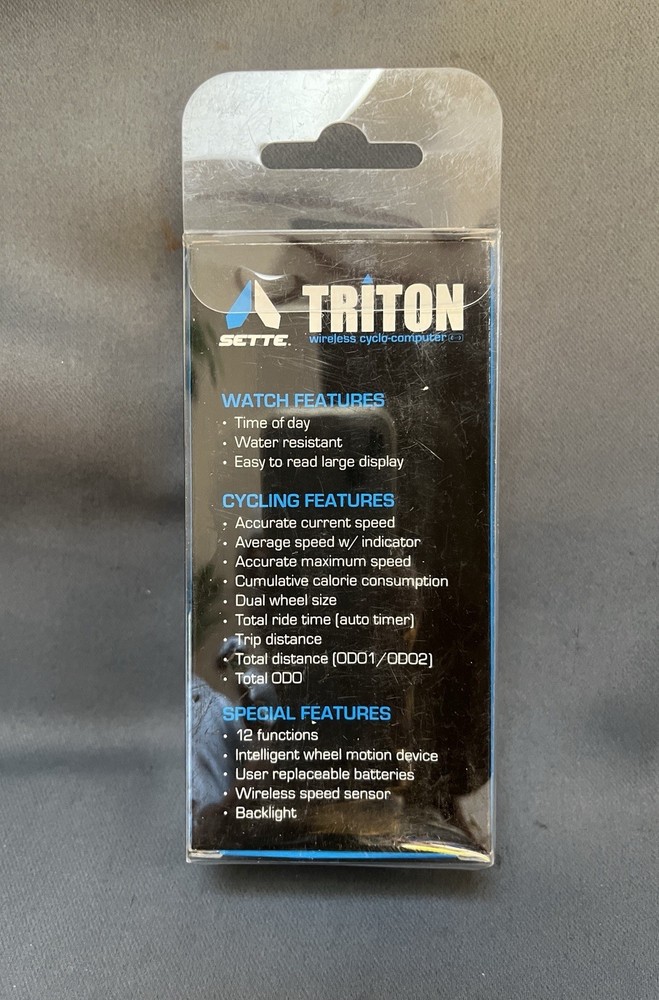 NOS Sette Bikes Triton CY-300 Series Cycle Computer w/ Mounting Bracket Sensor