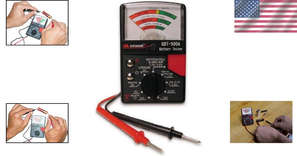 Multi-Range Analog Battery Tester - Efficient Voltage Measurement for Home Use