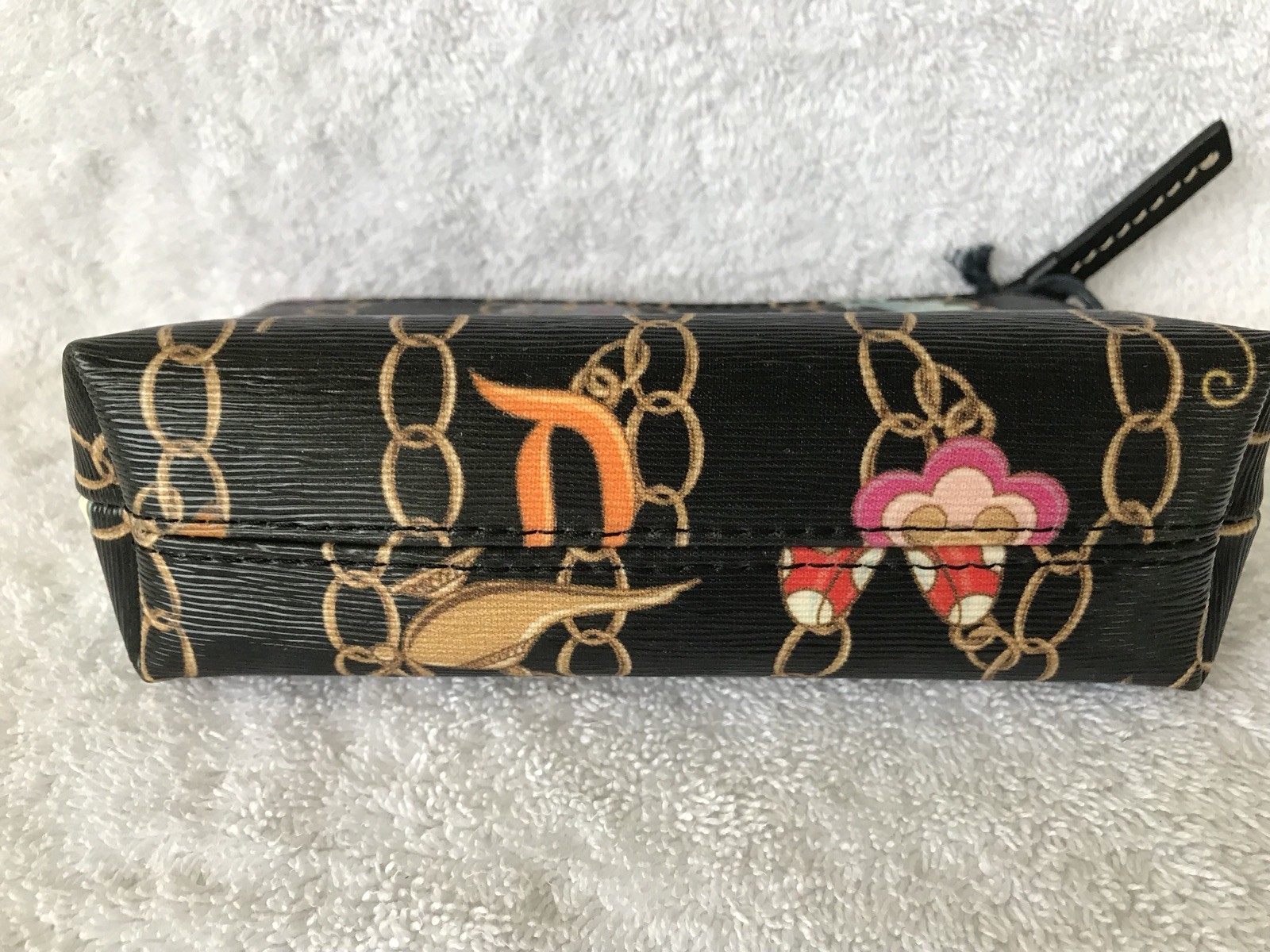 Disney Dooney and & Bourke Black Charms Cosmetic Bag Cheshire Castle Carriage