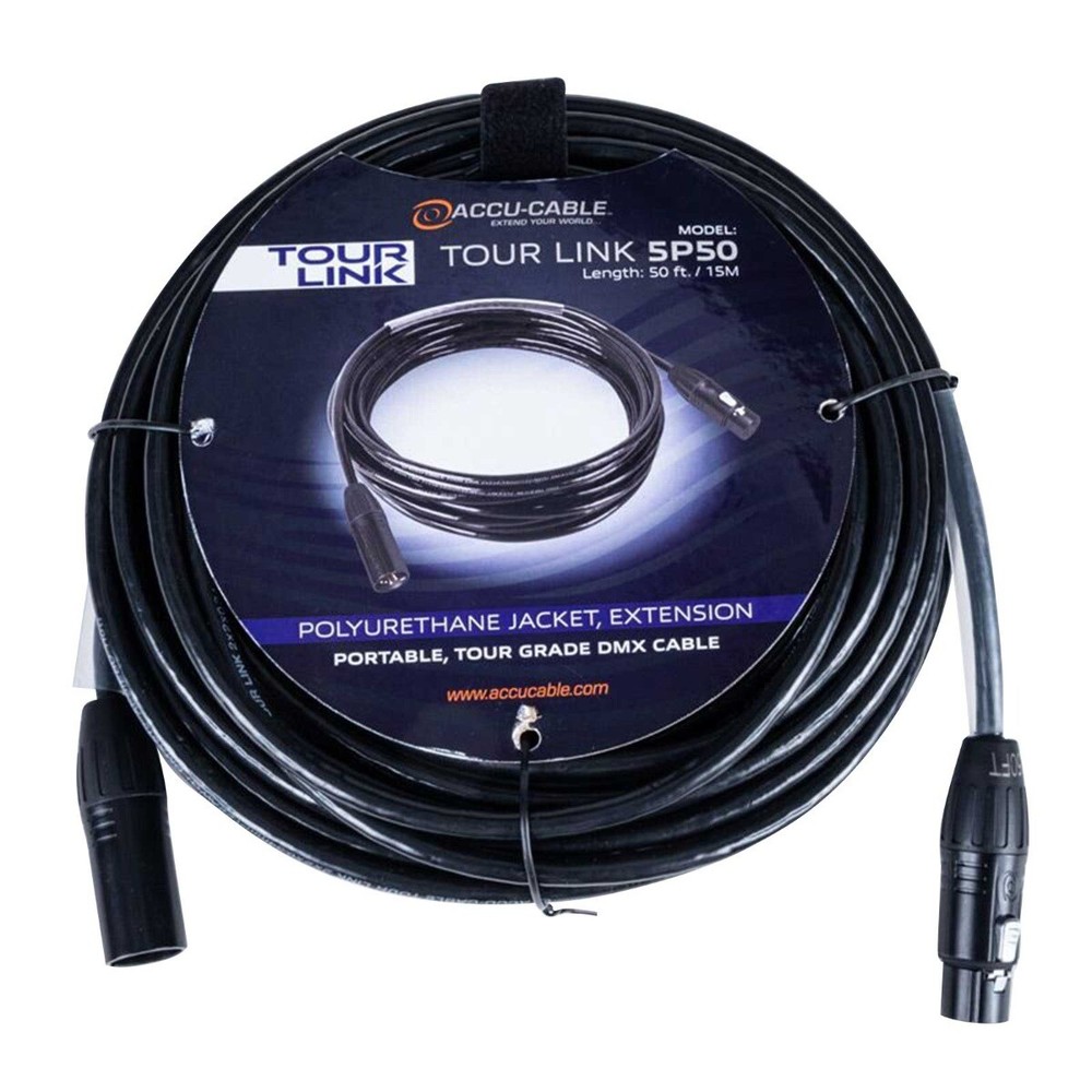 ADJ TOUR LINK 5P50 50FT Tour Grade DMX Data Cable idjnow