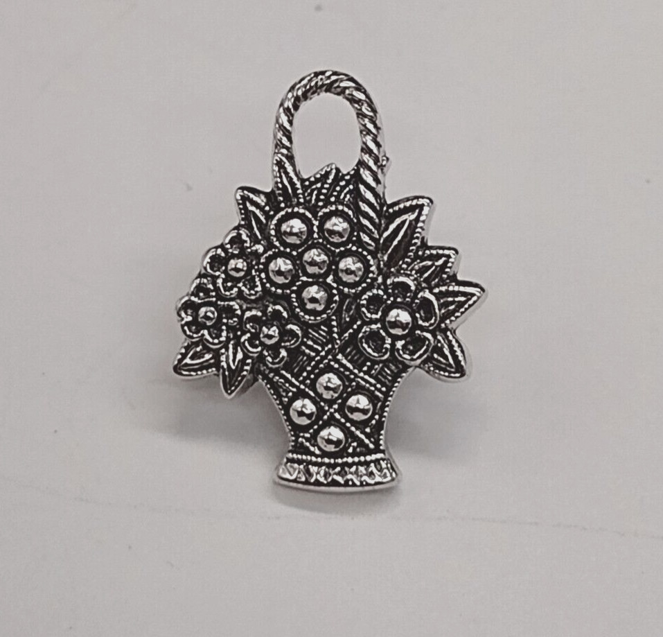 Avon Flower Basket Lapel Pin