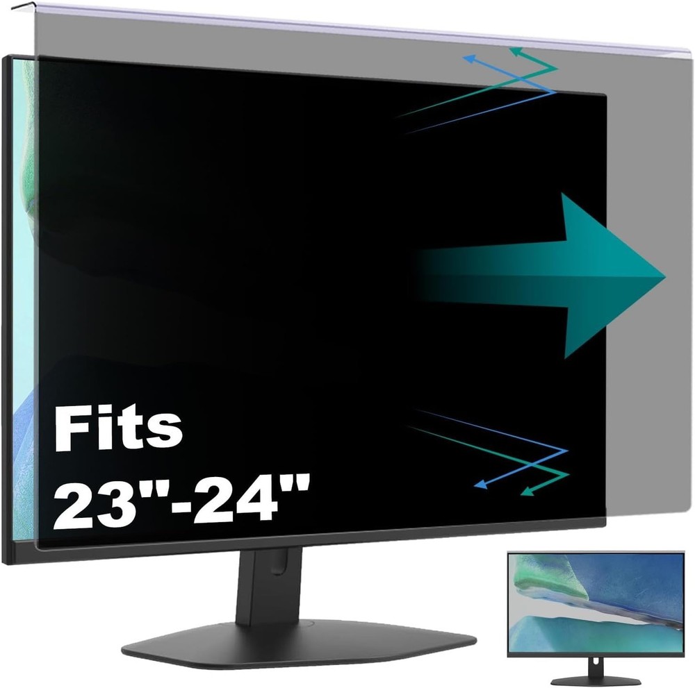 Hanging Computer Privacy Screen Protector Shield Compatible for 23/24 Inch Wi...