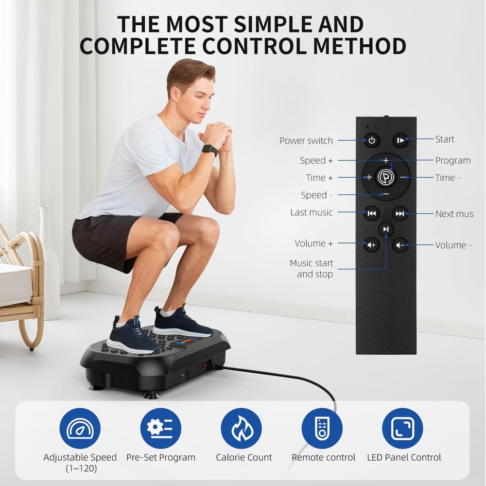 Vibration Plate Exercise Machine - CrazyFeb Vibration Plate for Lymphatic Dra...