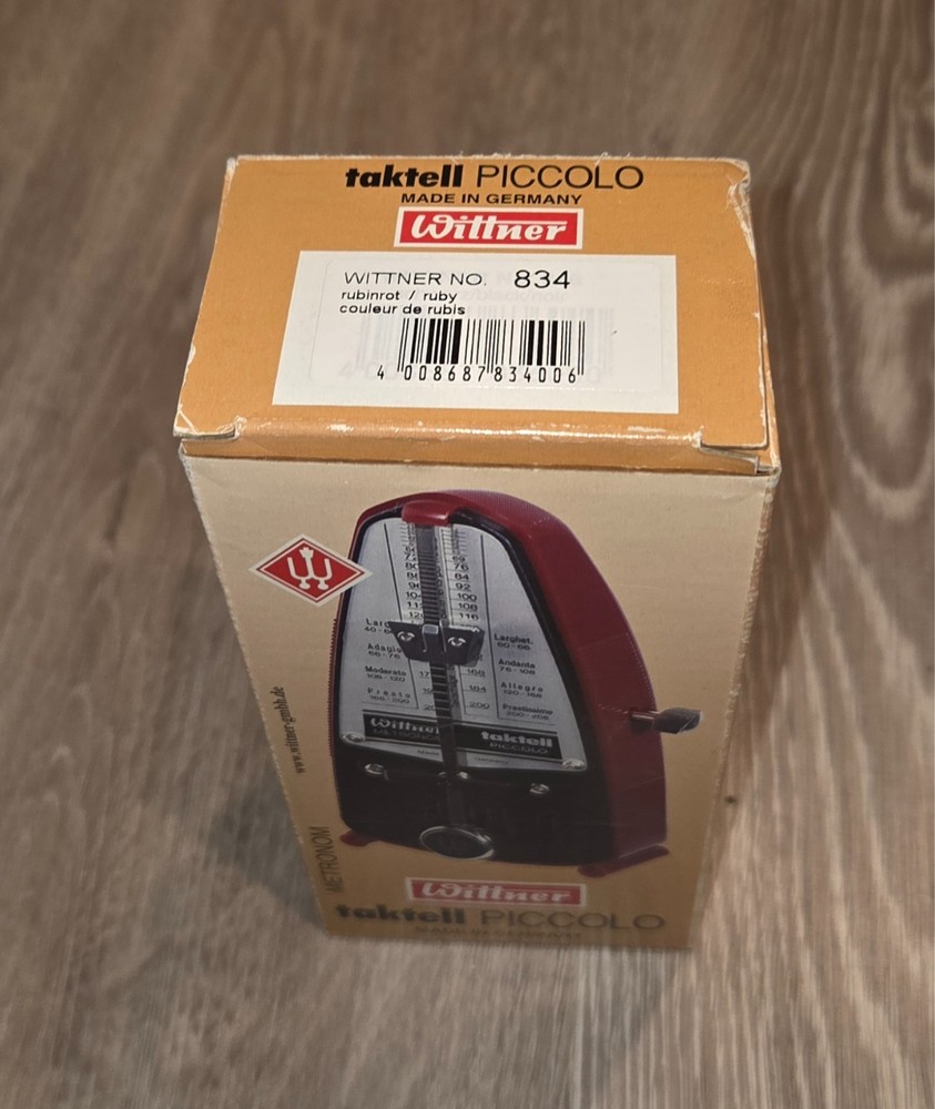 Wittner Taktell Piccolo Keywound Metronome Ruby Red #834