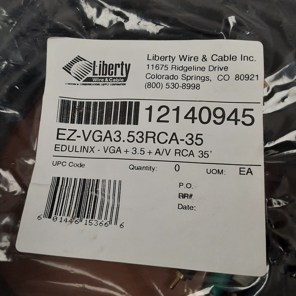 EZ-VGA3.53RCA-35...35' A/V cable...NEW!