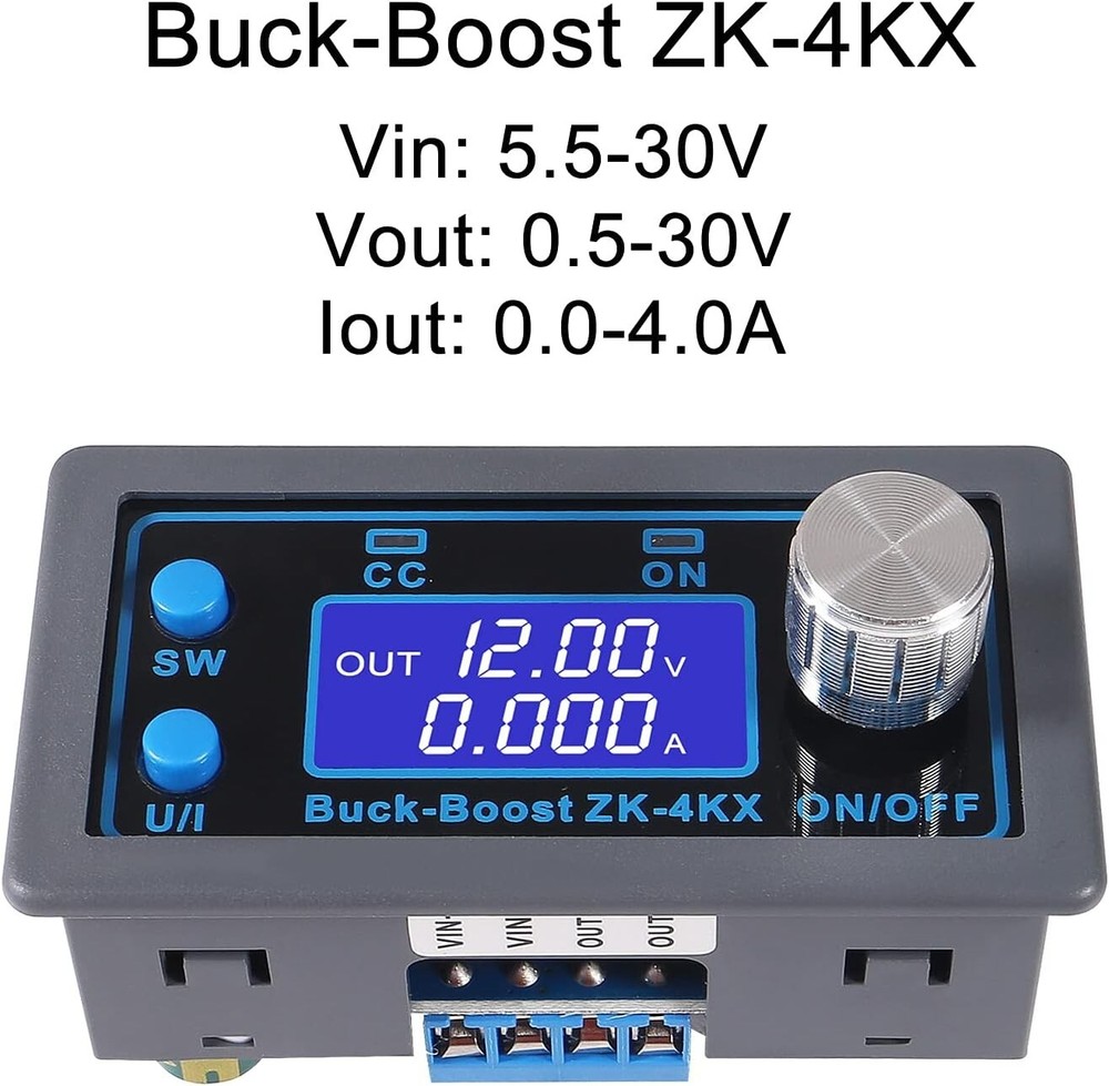 DC Adjustable Step Up Down Buck Boost Power Supply Voltage Regulator LCD Module