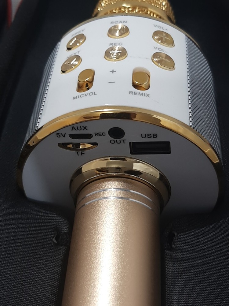 HAITRAL Wireless Portable KARAOKE Bluetooth MICROPHONE Rose Gold