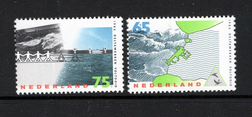 Netherlands 1986 DELTA PROJECT COMPLETION SC 708-09 MNH
