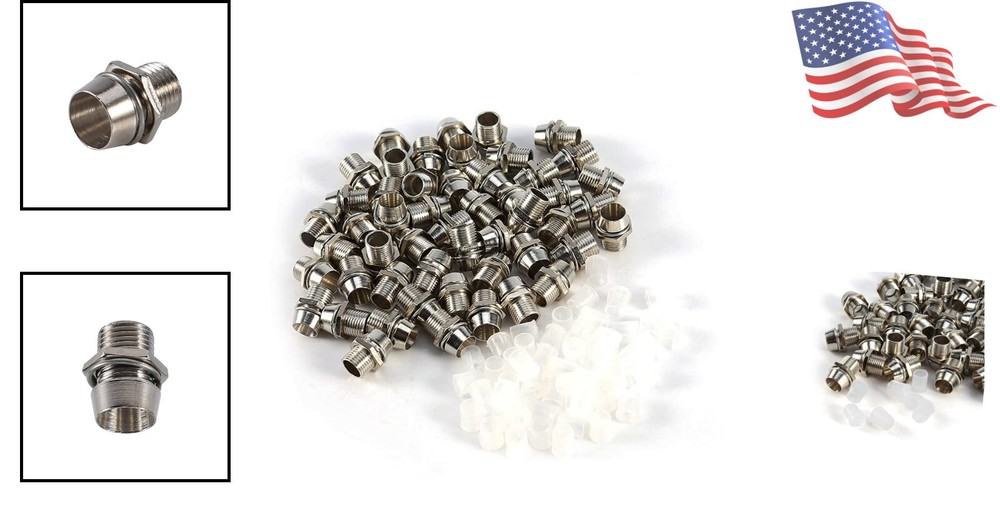 Secure and Waterproof LED Holder Set for 5mm Diode Lighting - 50 pcs Silver