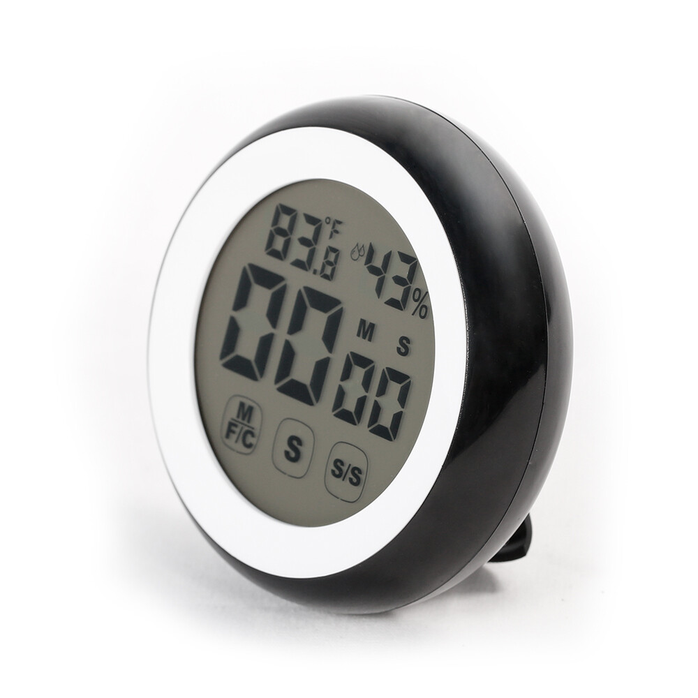Digital Kitchen Timer with Magnetic Digital Thermometer Humidity, LED Display