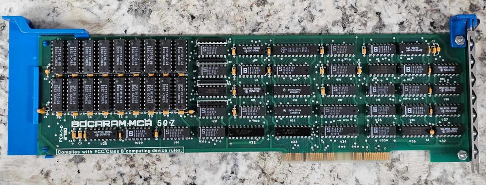 RETRO 16BIT MCA MEMORY CARD BOCARAM MCA 50Z WITH MEMORY MICROCHANNEL FULL MEMORY