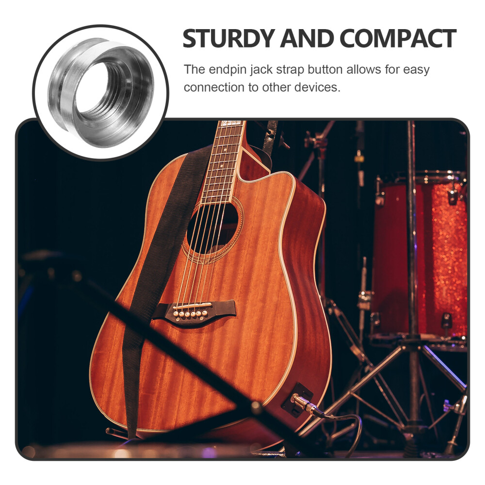 Guitar Acoustic Endpin Jack Strap Button Pickup Tail Cap Replacement Repair