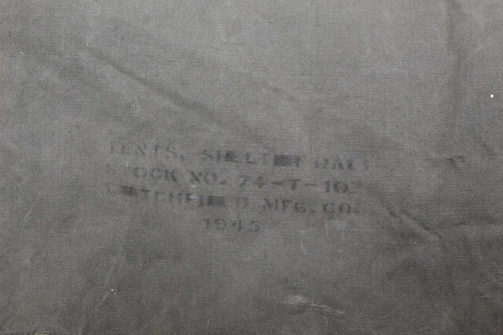 US Army 1945 Tent Shelter Half . FLU5047