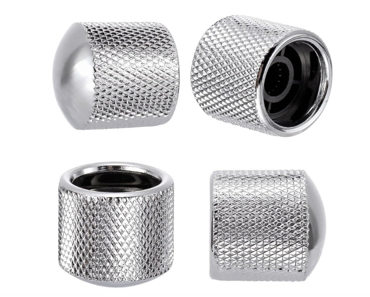 1-4 Pcs Volume Metal Dome Button Control Knobs Metal Volume Control Knobs Guitar