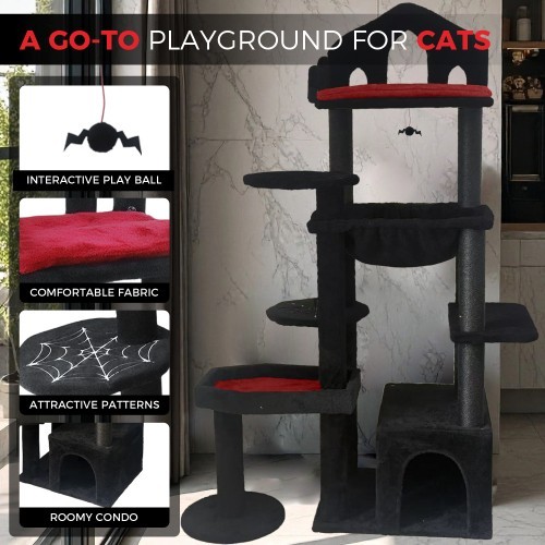 Cat Tree Black Gothic-style cat tree / Cat bed, habitat